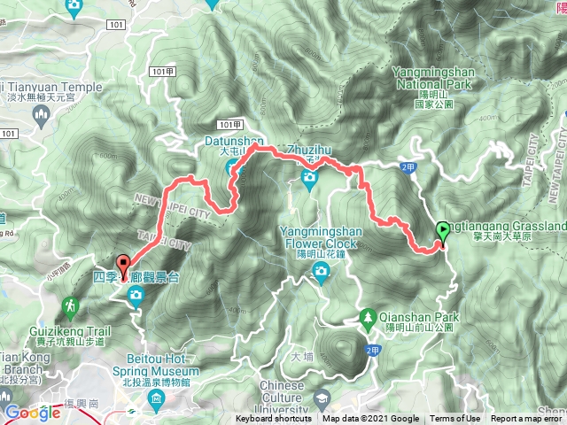 陽明山西段縱走