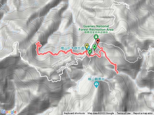 檜山巨木步道及觀霧瀑布