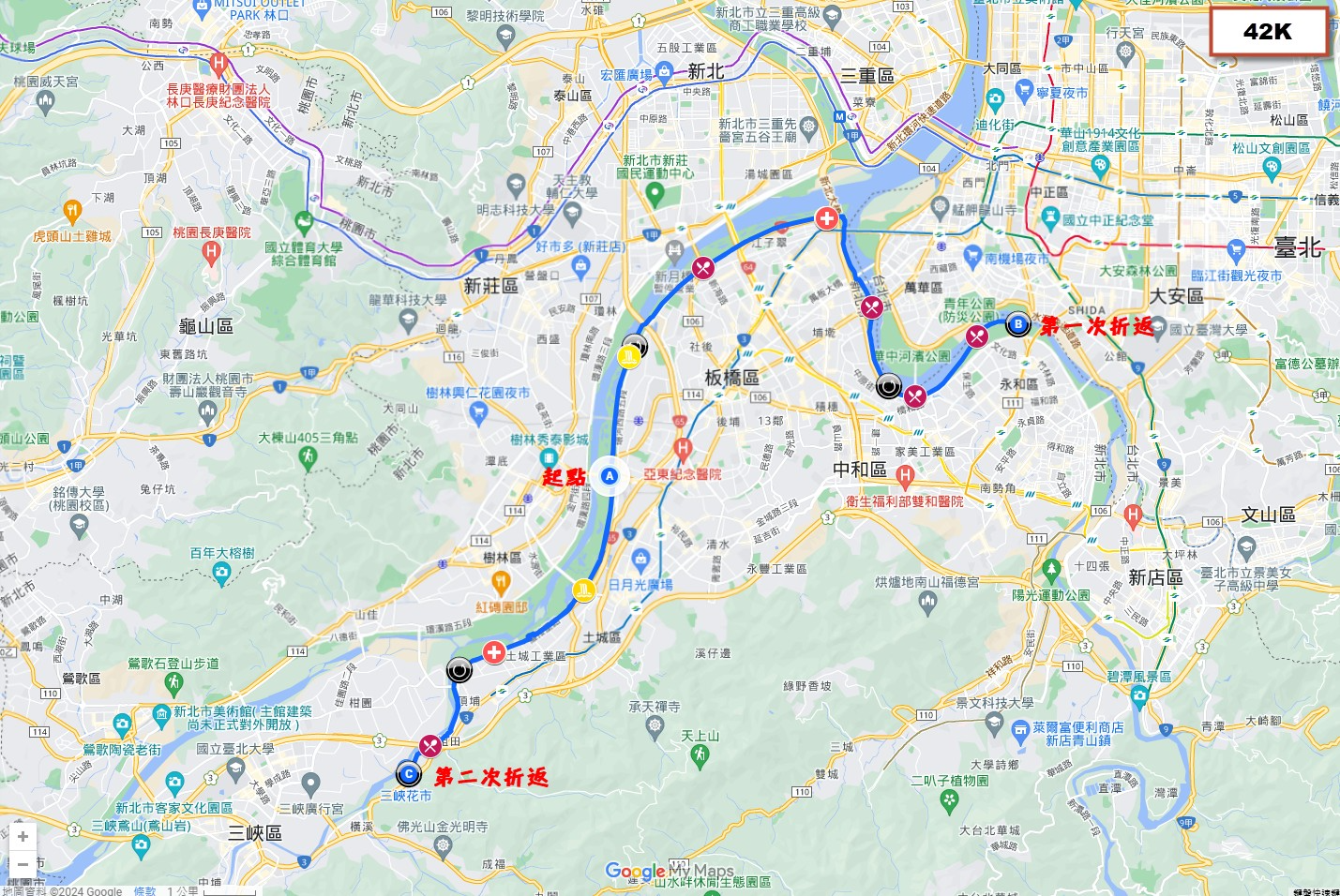 樂活報名網 - 2025板橋馬拉松路跑賽-活動路線