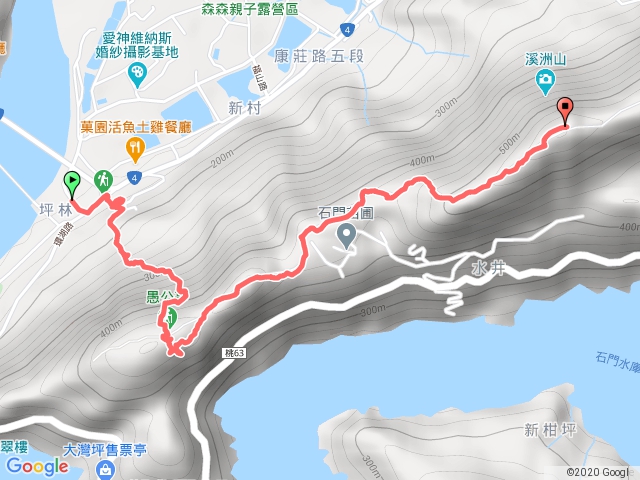 桃園環湖路上溪洲山