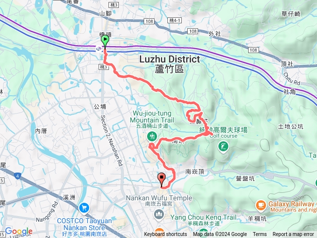 20241110桃園機捷山鼻站-海山之路-環山步道-山鼻山觀景平台-五酒桶山-南崁山-南天宮