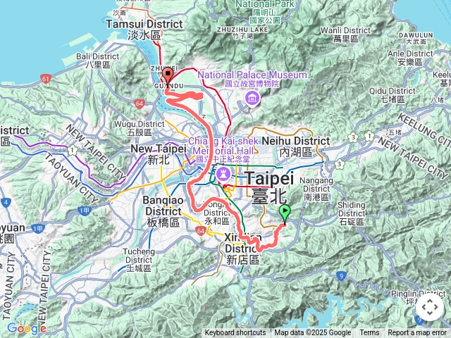 【任務一】2025臺北大縱走第八段：捷運動物園站至捷運關渡站[河濱自行車道]