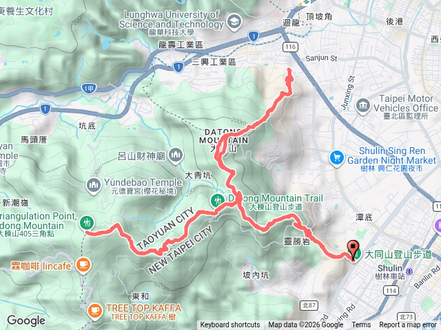 三進大同山，負重約七公斤左右。
