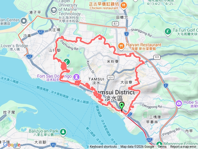 2026-04-15淡水捷運鄞山寺公司圳公司田溪雲門劇場滬尾礮臺禮萊廣場紅毛城小白宮百年淡水教會紅樓日本警官宿舍回淡水O行