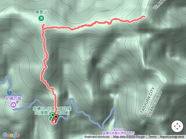 復興尖山、庫魯山,原路來回