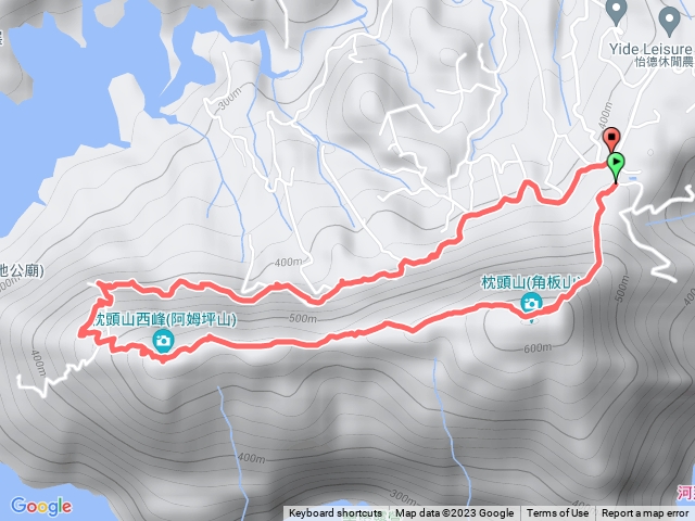 20230411桃園復興枕頭山、枕頭山西峰、枕頭山古砲台步道環狀縱走gpx