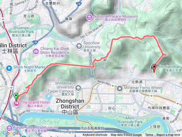 劍潭站至金面山