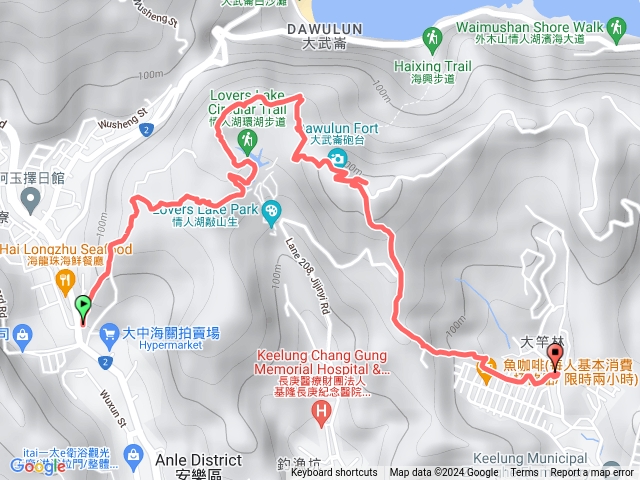 基隆情人湖、大武崙山、輪胎歩道