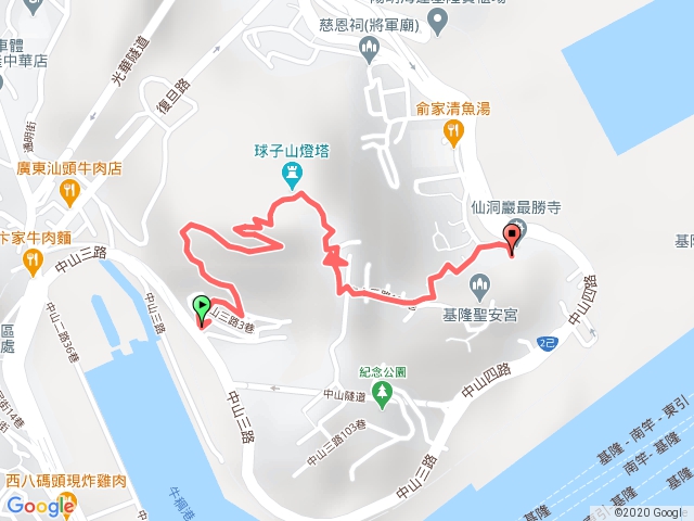 基隆市十號碼頭-火號山-球子山燈塔-仙洞巖