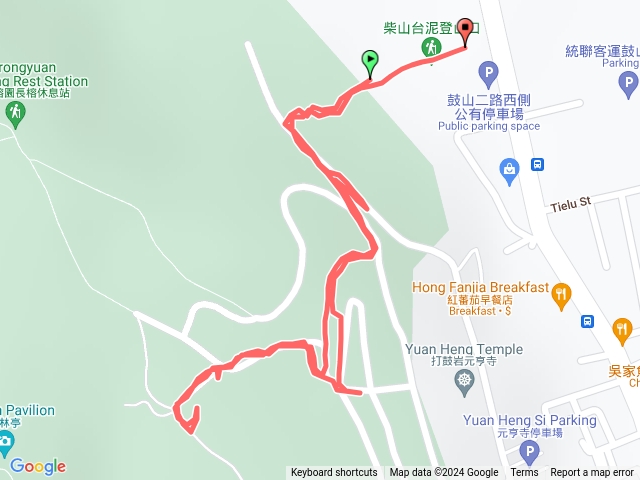 高雄柴山鼓山二路停車場到城堡嶺