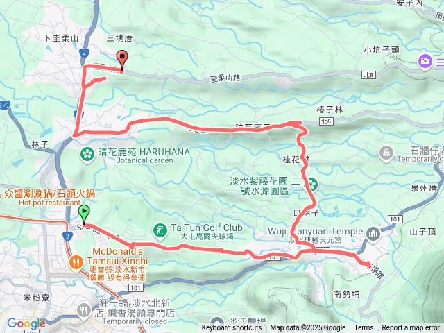20250727番社角山-崙頂山-水峴頭山-中寮山-下圭柔山(騎車爬山)