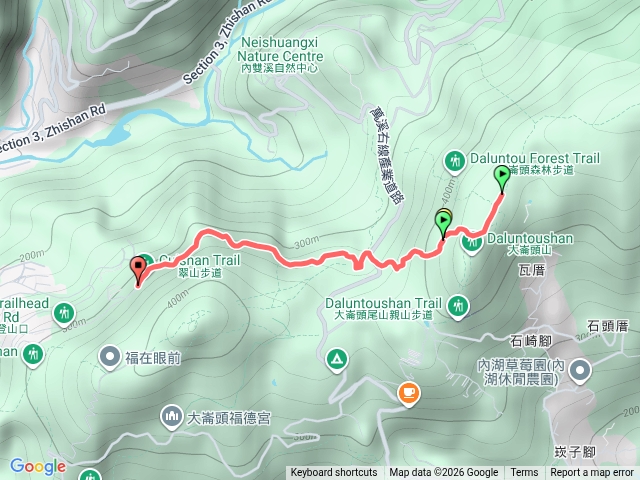 大崙頭山往翠山步道
