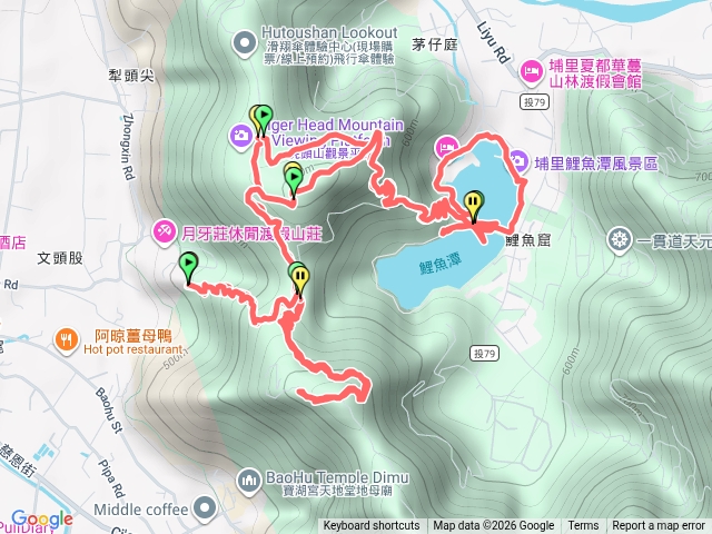 鰲頭山步道串走鯉魚潭步道（枇杷城山犁頭尖山三角點）預覽圖