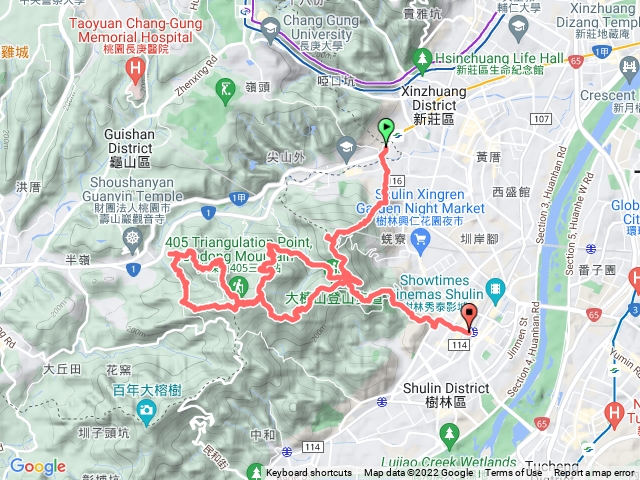 迴龍上-樹林下（三福山+三角埔頂山+青龍嶺+尖棟山+大青坑崙+鎮遠山+秋壇山+大棟山+馬頭厝山+馬頭尖+東嶺頂山+新朝嶺山+大湖頂山+關公嶺+大同山）