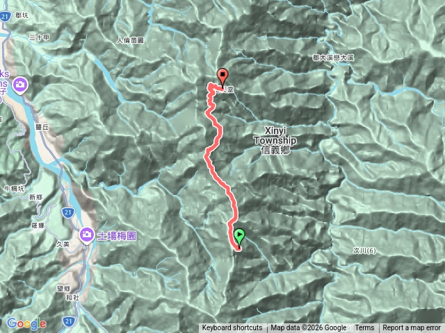 【東埔上望鄉經清水西巒下人倫D2】郡大林道36k工寮-清水山北稜-馬鞍斷崖-巒安堂預覽圖