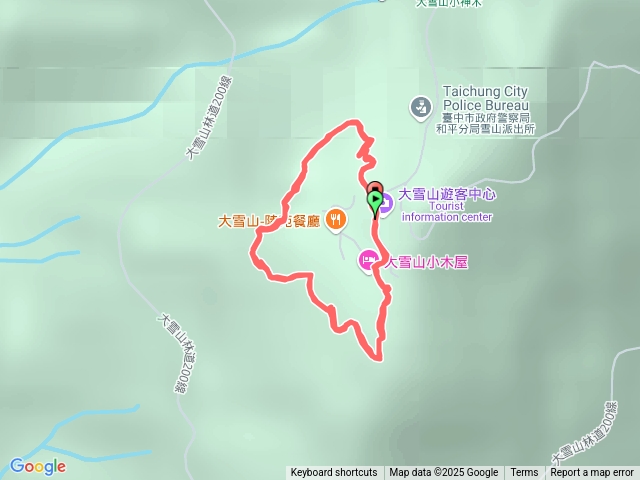 大雪山國家森林遊樂區遊客中心環站步道2圈