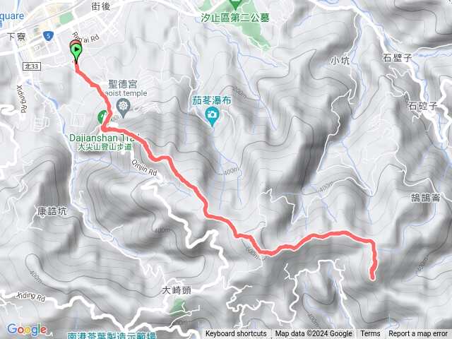 汐止大尖山-四分尾山-耳空龜山(原路折返)