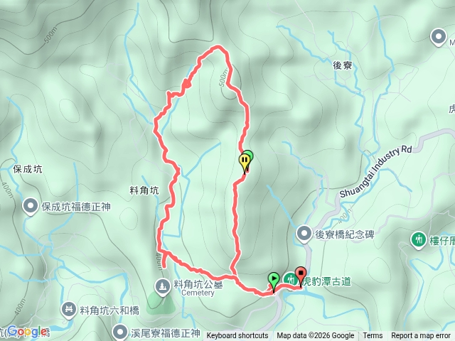 20260419_新北雙溪_崩山坑古道_溪尾寮山_料角坑古道_O形.gpx預覽圖