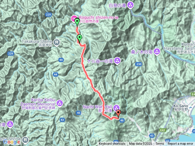熊野古道中辺路小口-那智山
