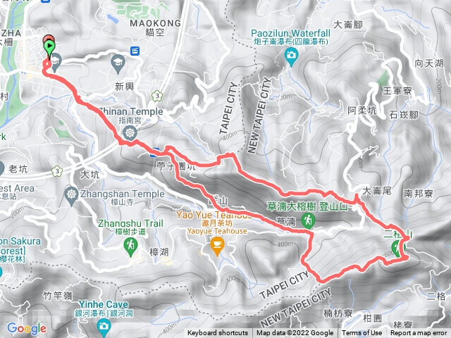 萬興國小到指南宮到二格山