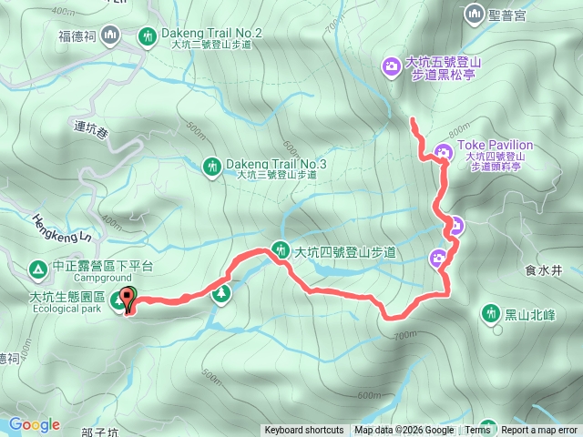 大坑4號至5號高峰亭折返預覽圖
