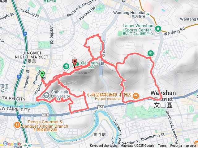 20251027仙跡岩(串走仙跡岩七條步道：仙跡岩主線-世新大學支線-考試院支線-景興支線-麥田支線-海巡署支線-溝子口支線)(5H10K)