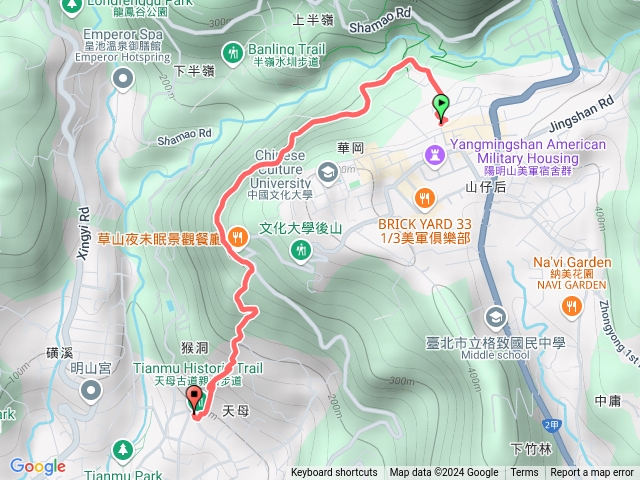 陽明天主堂-天母古道中山北路預覽圖