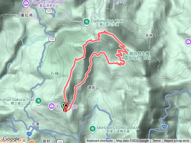 頂石槕茶之道、樂野山、霹靂山、大棟山、頂湖步道O繞預覽圖