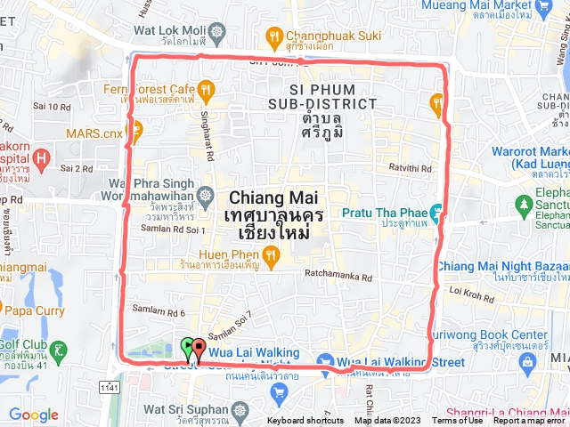 泰國清邁古城晨跑一圈