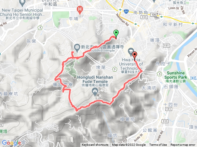 2022.01.28 烘爐地山縱走（外南勢角山、南勢角山小O形）