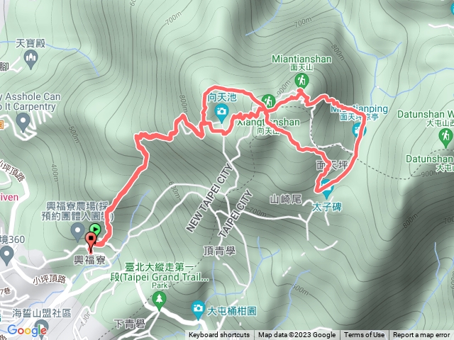 興福寮，向天池，面天山