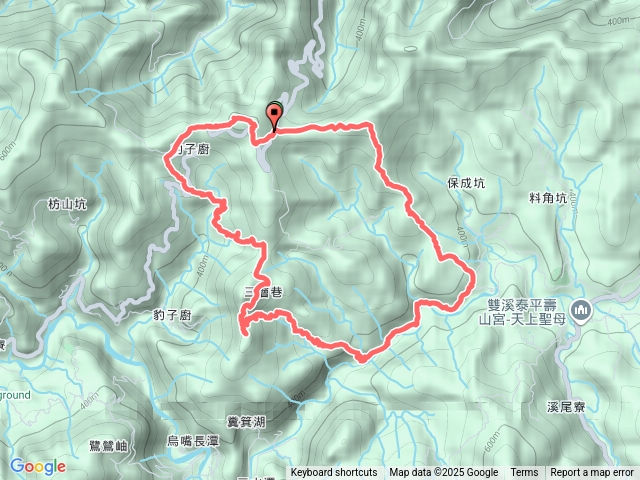 2025.10.10雙溪柑腳黃德公～柑腳山山腰古道～保成坑古道～北勢溪古道～三層巷古道～南豹子廚山～豹子廚越嶺路～北豹子廚山～大茶壺O行預覽圖
