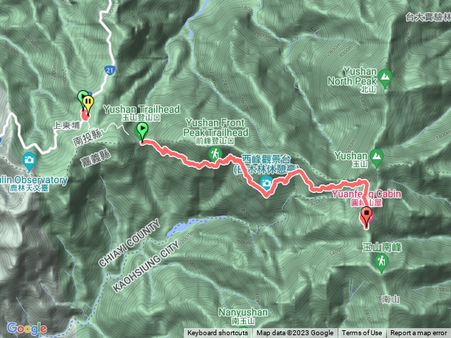 上東埔停車場-圓峰山屋