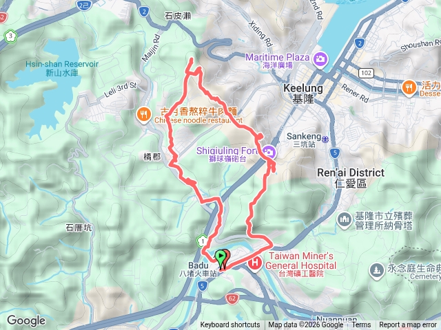 八堵八八縱走(三角洲嶺山~碉堡嶺)