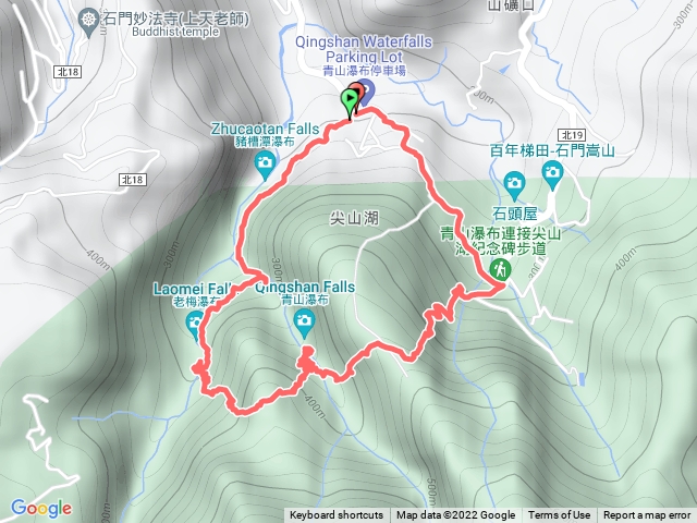 老梅瀑布至青山瀑布 o型步道