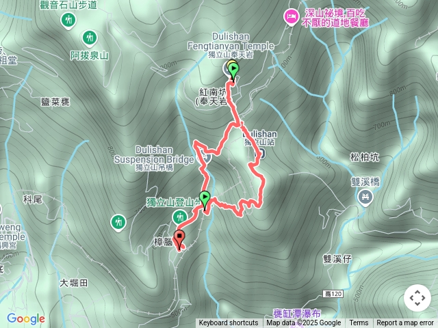 樟腦寮-獨立山-奉天岩O形