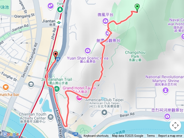 台北大縱走第五段接劍潭山-圓山飯店-劍潭公車站