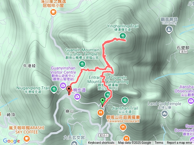 觀音山公車785凌雲寺上公車橘20遊客中心下
