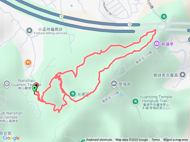 鴛鴦亭光明頂岩壁路線