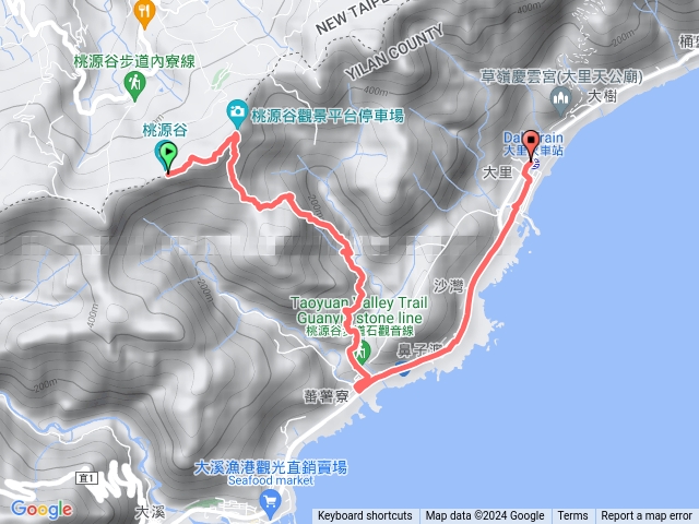 桃源谷步道（石觀音線）至大里車站