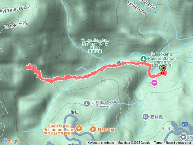 鹿角坑生態保護區，楓林瀑布（原路來回）需申請入園