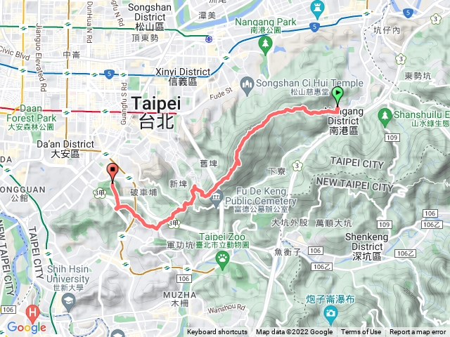 2021年臺北大縱走：尋寶任務臺北大縱走第六段：中華科技大學至捷運麟光站202206041150