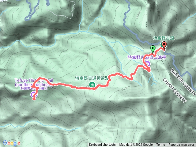 特富野古道6.32K來回預覽圖