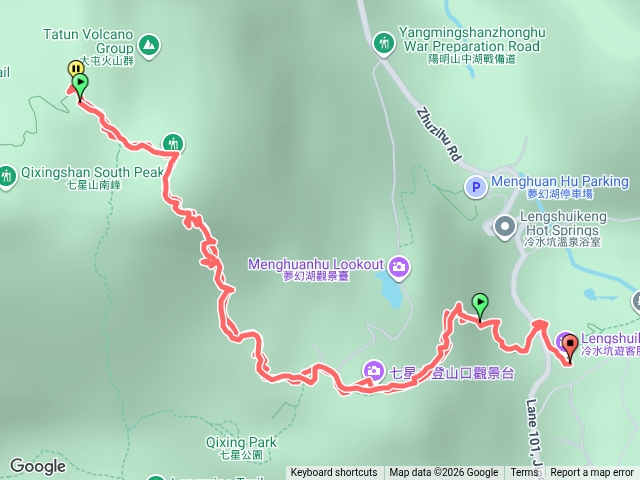 冷水坑到七星山東峰七星山主峰預覽圖