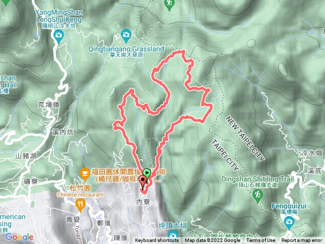內寮，竹篙山南峰，松石草原，番婆草原，南雙溪古道