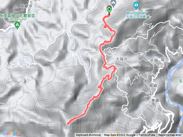 221106 五指山竹林禪寺經大隘山 往鵝公髻第一登山口至山頂 原路折返
