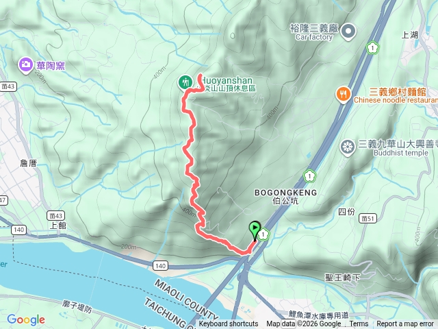 火炎山原路來回預覽圖