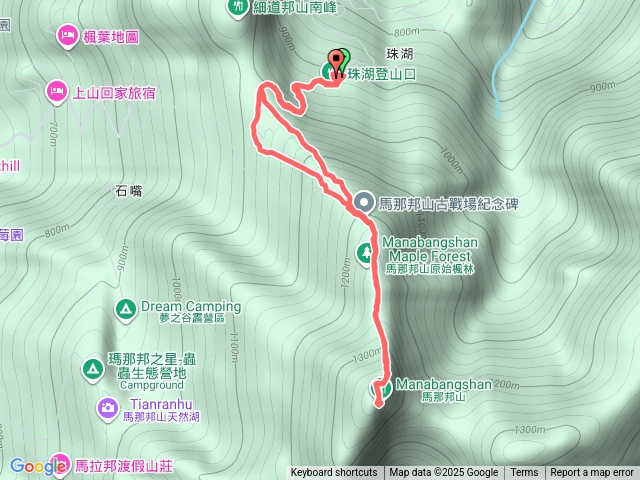 馬拉邦山，珠湖上，上湖下