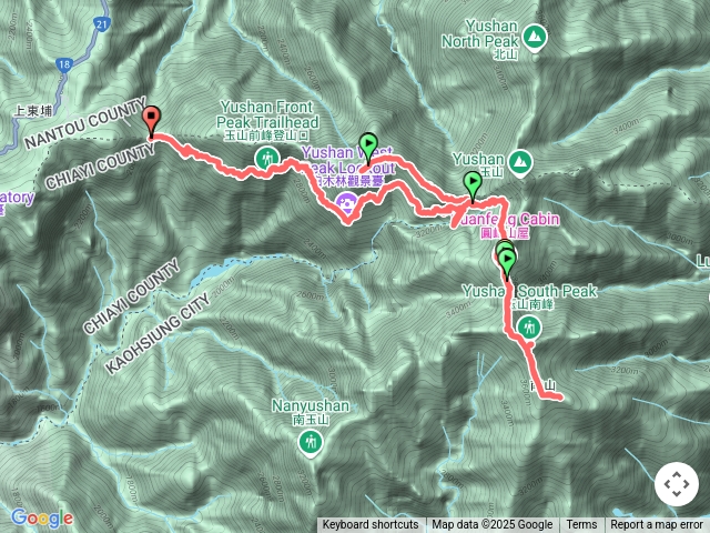 玉山西峰，東小南山，玉山南峰