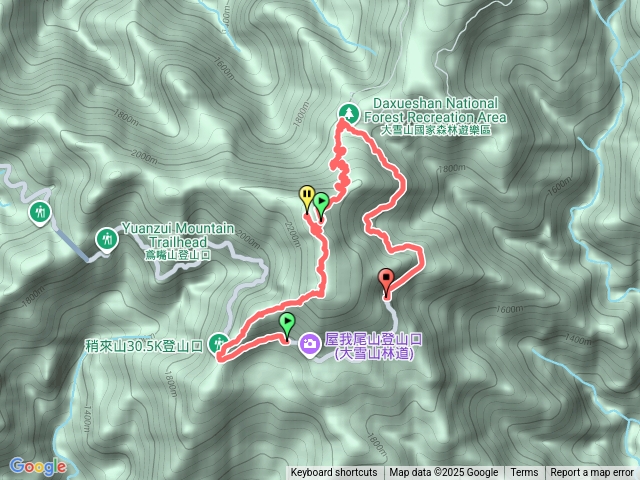 車泊31k走梢萊南主峰